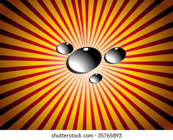 water drop with color background.(vector illustration)