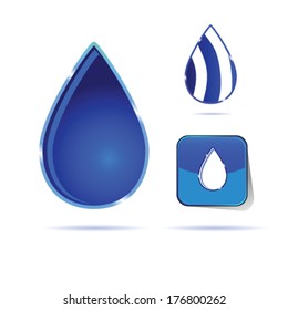 water drop color vector illustration