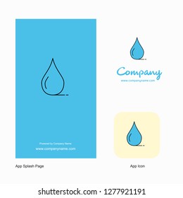 Water drop Company Logo App Icon and Splash Page Design. Creative Business App Design Elements
