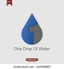 Diseño de ilustraciones vectoriales del logotipo de caída de agua