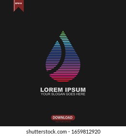 Water Drop Concept Logo Icon Vector Template Design
