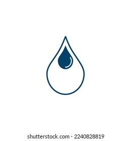 Concepto de caída de agua, diseño de ilustración vectorial de plantilla de logotipo