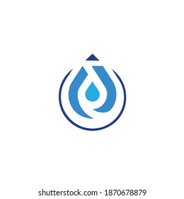 Creative Logo-Design für Wassertropfen Wassertropfen-Logo einzeln auf Vektorvorlage
