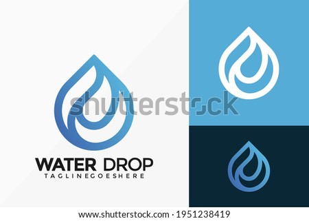 Water Drop Creative Logo Vector Design. Abstract emblem, designs concept, logos, logotype element for template.