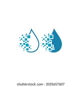 Water drop data vector template