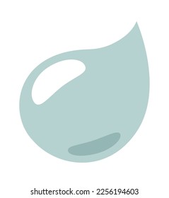 Water drop decor element flat icon. Vector illustration