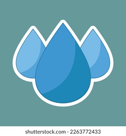 Wassertropfendesign, Vektorgrafik eps10 Grafik für grünes und nachhaltiges Leben. blaue Farbe