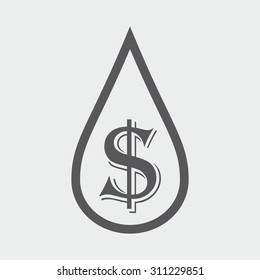 Water Drop Dollar Icon