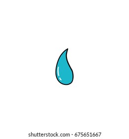water drop doodle icon