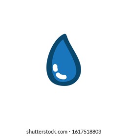 water drop doodle icon, vector illustration