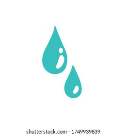 water drop doodle icon, vector illustration