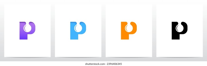 Water Drop Drip Melt Letter Logo Design P