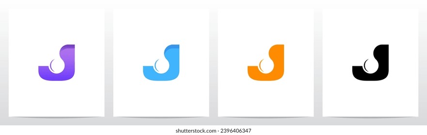 Water Drop Drip Melt Letter Logo Design J