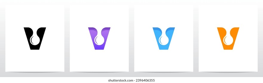 Water Drop Drip Melt Letter Logo Design V
