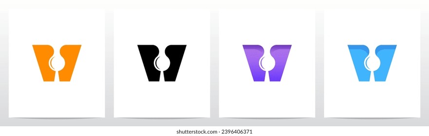 Water Drop Drip Melt Letter Logo Design W