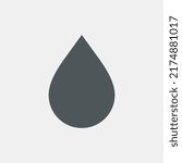 Water drop droplet raindrop icon illustration cut