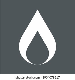 Water Drop, Droplet. Raindrop Icon Illustration Cut