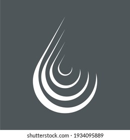 Water drop, droplet. Raindrop icon illustration cut