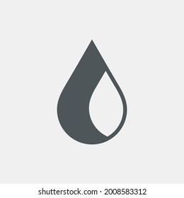 Water drop, droplet. Raindrop icon illustration cut