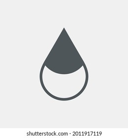 Water drop, droplet. Raindrop icon illustration cut