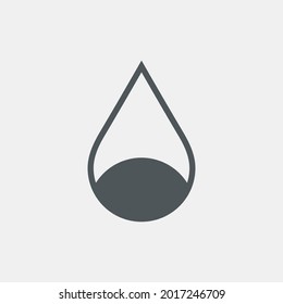 Water drop, droplet. Raindrop icon illustration cut