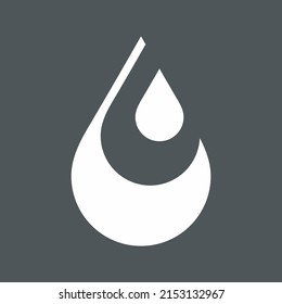 Water drop droplet raindrop icon illustration 