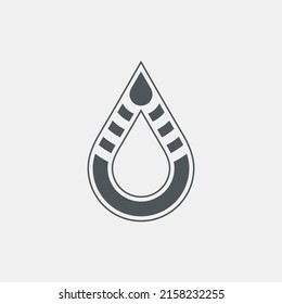 Water drop droplet raindrop icon illustration cut