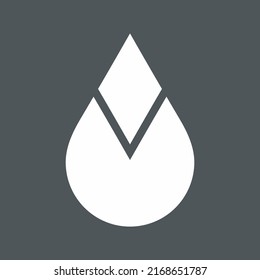 Recorte de la ilustración del icono de gota de agua