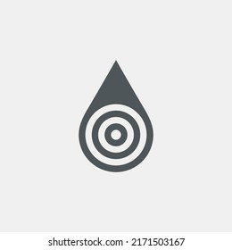 Wassertropfen-Regentrop-Symbol-Schnitt