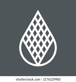 Water drop droplet raindrop icon illustration cut
