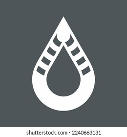 Water drop droplet raindrop icon illustration cut