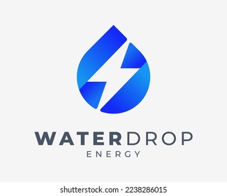 Diseño del logotipo de vectores de color moderno con energía de energía de acero de gota de gota de gota de gota de gota de gota de gota de agua