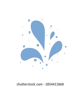 Water drop droplets splash bubble doodle logo icon sign emblem Hand drawn Abstract modern cute cartoon design game style Fashion print for clothes apparel greeting card banner poster flyer badge