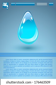 Water drop. Ecological theme concept.