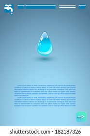 Water drop. Ecological theme concept.
