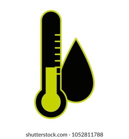 water drop ecology with thermometer