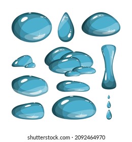Water drop. Eleven images. Vector collection