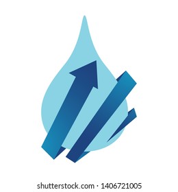 Water Drop Emblem. Water droplet Logo design vector template.
Aqua drop technology eco mineral natural Logotype concept icon.