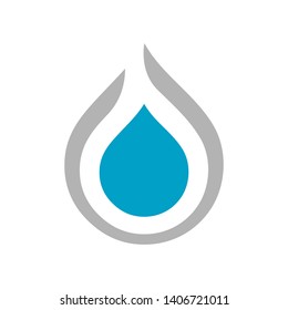 Water Drop Emblem. Water droplet Logo design vector template.
Aqua drop technology eco mineral natural Logotype concept icon.