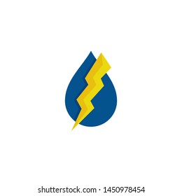 Water Drop Energy Power Science Technology Logo Vector 