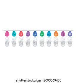 plantilla de información ambiental sobre el agua de gota. Internet, informe anual, plantilla de infografía web. plantilla de infografía de estadísticas de diez pasos. cronología de diez pasos