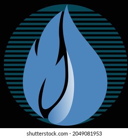 water drop falling logo, Vector blue water drop icon set, 
Flat droplet design logo shapes collection, rain drop icon. Three-tone version on black background,
illustration of rain drop logo.