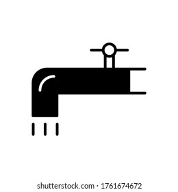 Water Drop from faucet icon vector glyph style