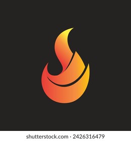 water drop and fire for refrigeration logo vector design