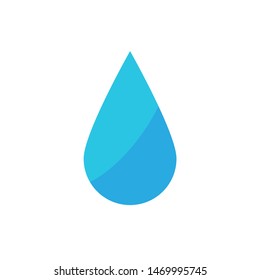water drop flat design white background vector illustration