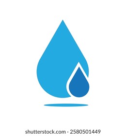 Water drop flat icon illustration flat