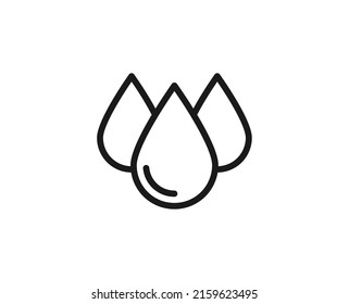 Water drop flat icon. Single high quality outline symbol for web design or mobile app.  Skin care thin line signs for design logo, visit card, etc. Outline pictogram EPS10