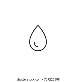 Water drop flat icon. Single high quality symbol of line drop vector for web design or mobile app. Color sign of water for design logo. Single pictogram on white background