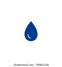 Water drop flat icon. Single high quality symbol of line drop vector for web design or mobile app. Color sign of water for design logo. Single pictogram on white background
