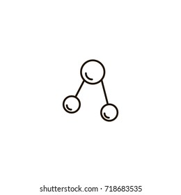 Water drop flat icon. Single high quality symbol of line drop vector for web design or mobile app. Color sign of water for design logo. Single pictogram on white background